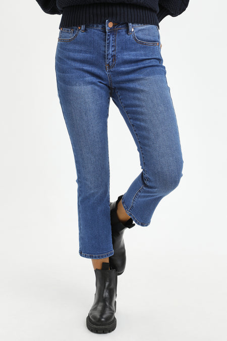 KAsinem Jeans cropped  - Medium Blue Denim