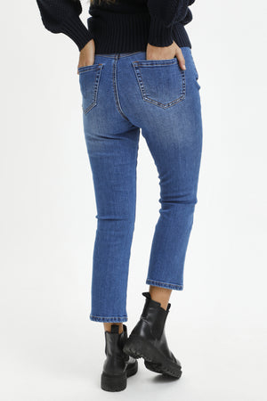 KAsinem Jeans cropped  - Medium Blue Denim