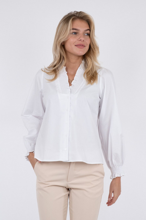 Brielle Solid Shirt - White