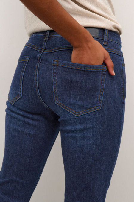 KAsinem Jeans cropped  - Dark Blue Denim