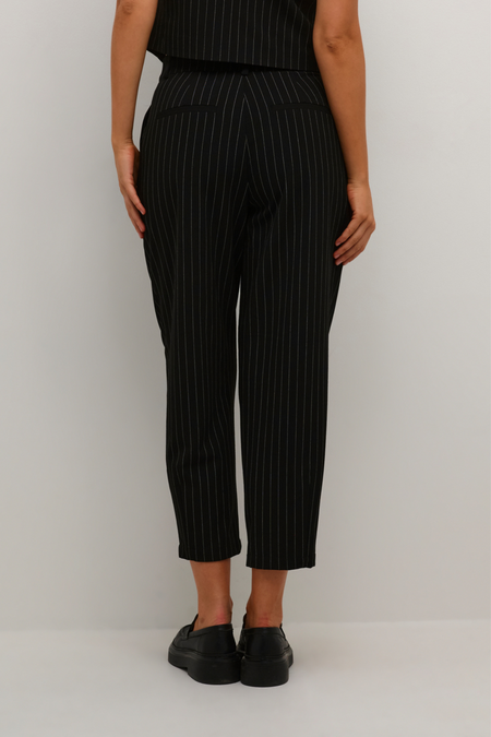 KAprilla Pants Suiting - Black/Chalk Pinstripe
