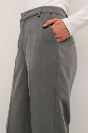KAsakura Zipper Pants - Dark Grey Melange