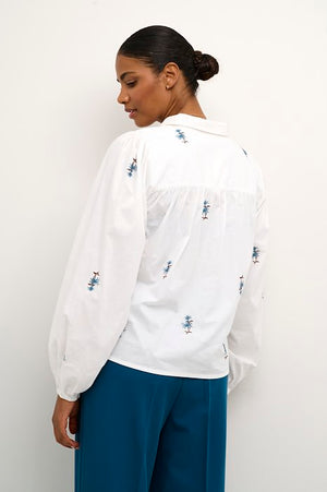 KArachel Embroidery Shirt - Chalk
