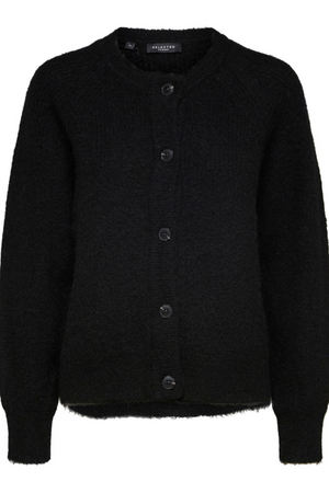 SLflulu LS Knit Short Cardigan - Black