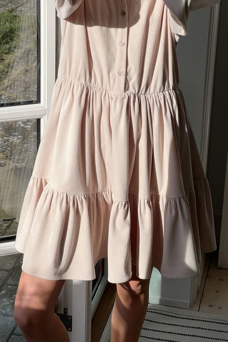 Latifa Mini Cord Dress - Taupe