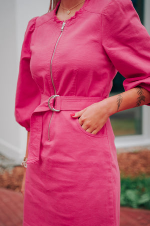ALLANA Dress - Shocking Pink