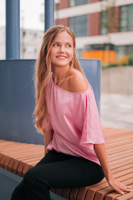 MARGEAUX Blouse - Fuchsia Pink