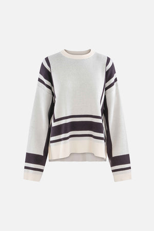 Albertine	Pattern Sweater - Ecru/Black