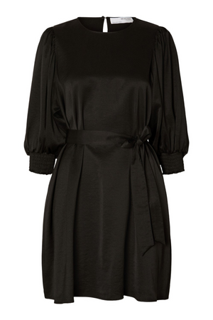 SLfreya 3/4 Short Dress  -  Black