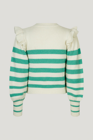 CAMRYN Sweater - Creme Green Breton