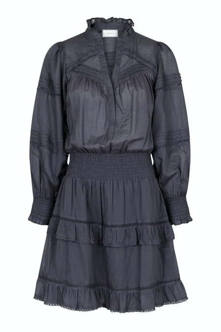 Milan S Voile Dress - Dark Grey