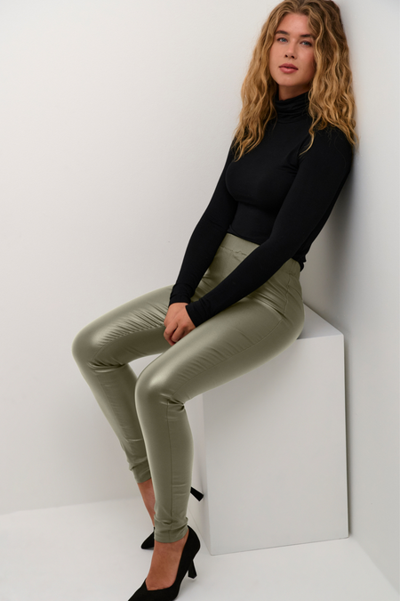 Ada Coated Jeggings - Forest Night