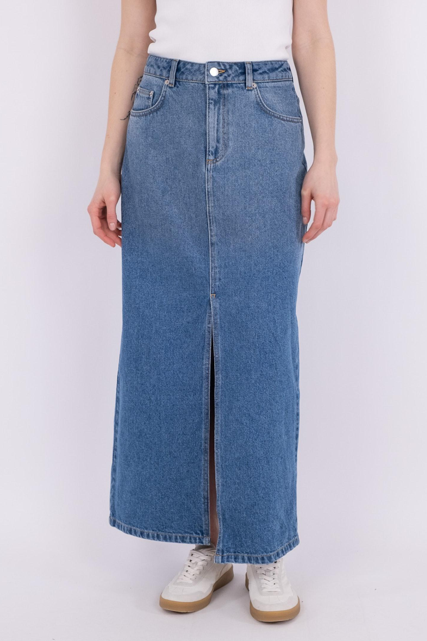 Frankie Denim Jeans Skirt Vintage Blue Neo Noir - Product - Sienna