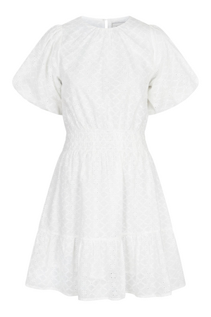 Baja Embroidery Dress - White