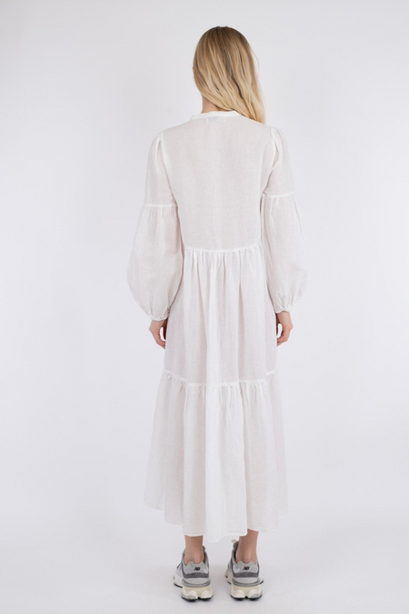 Klaudia Linen Dress - White