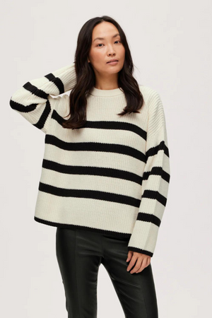 SLfbloomie LS Knit O-Neck - Snow White