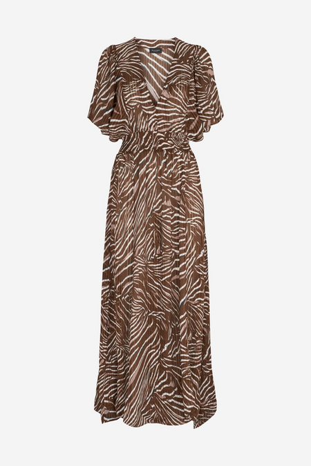 3494 Nubia Long Dress - Chocolate Brown