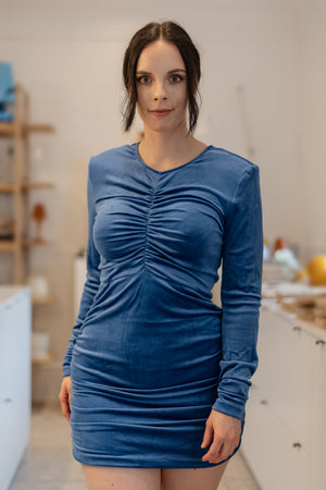 Francine Short Dress - Blue